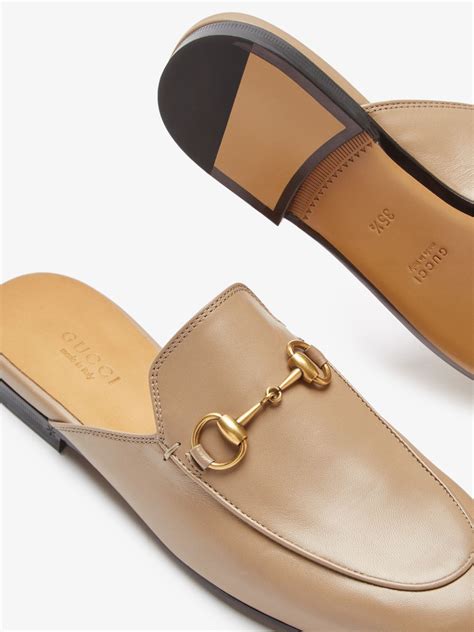 gucci princetown leather slipper used|Gucci princetown mule beige.